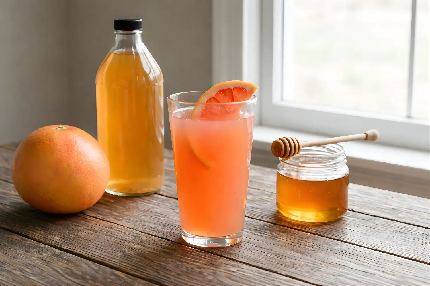 Dr. Oz apple cider vinegar drink recipe with grapefruit, honey, and ACV – 3-ingredient slimdown drink